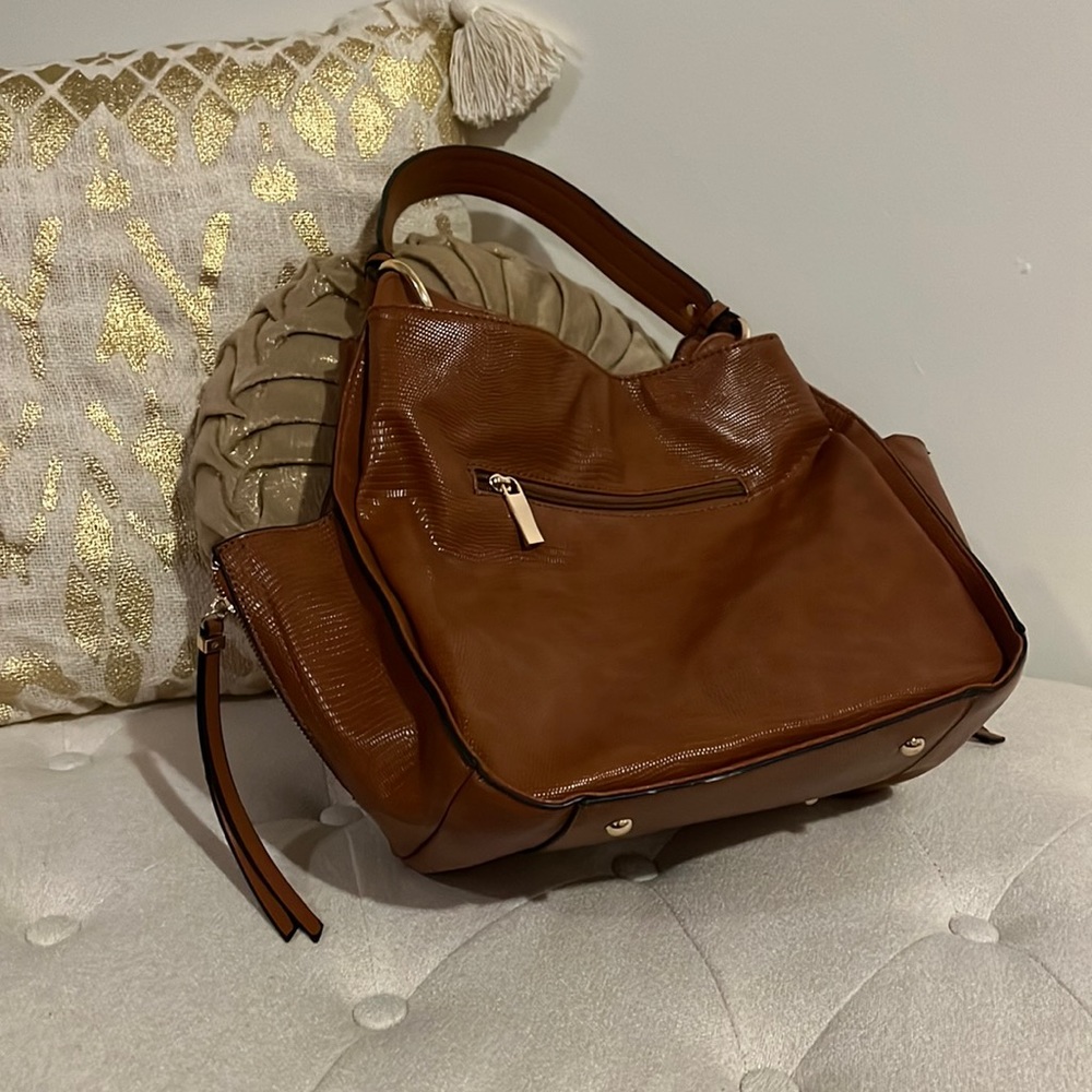 Brown Faux leather purse